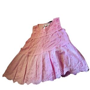 NWT Womens size XL pink lace sleeveless tunic by Suzanne Betro